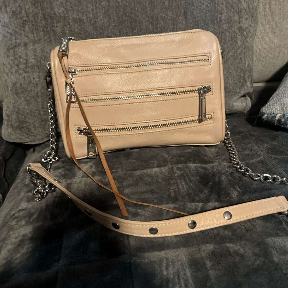 Rebecca Minkoff Pale Pink Leather Crossbody Bag